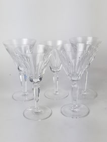 (5) Waterford Crystal Sheila Water Goblets