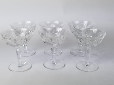 (6) Waterford Crystal Sheila Champagne Glasses