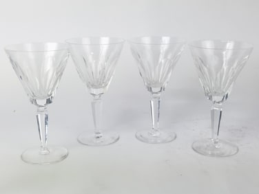 (4) Waterford Crystal Sheila Water Goblets