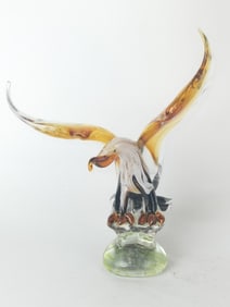 Vintage Murano Italy Multi-Color Glass Eagle