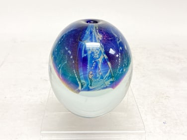 1996 Robert Eickholt Art Glass Bud Vase