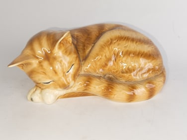Goebel Porcelain Orange Cat Figurine
