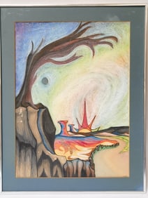 Abstract Landscape Painting, Signed Caraco