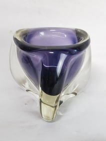 Vintage Purple Hand Blown Crystal Vase