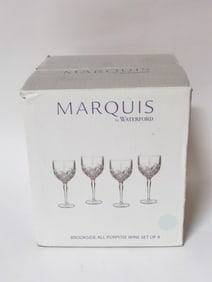 (5) Marquis by Waterford Crystal Wine Glasses