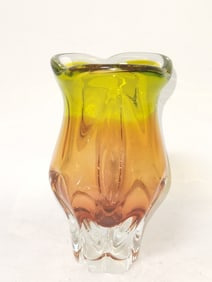 Vintage Josef Hospodka Chribska Tulip Glass Vase