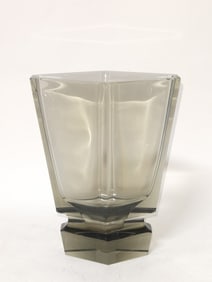 MCM Smokey Geometric Glass Vase