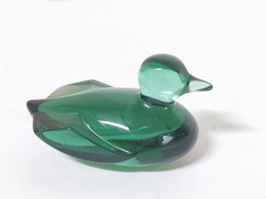 Baccarat Emerald Green Crystal Duck