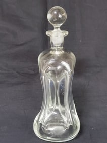 Vintage Danish Holmegaard Clear Glass Decanter