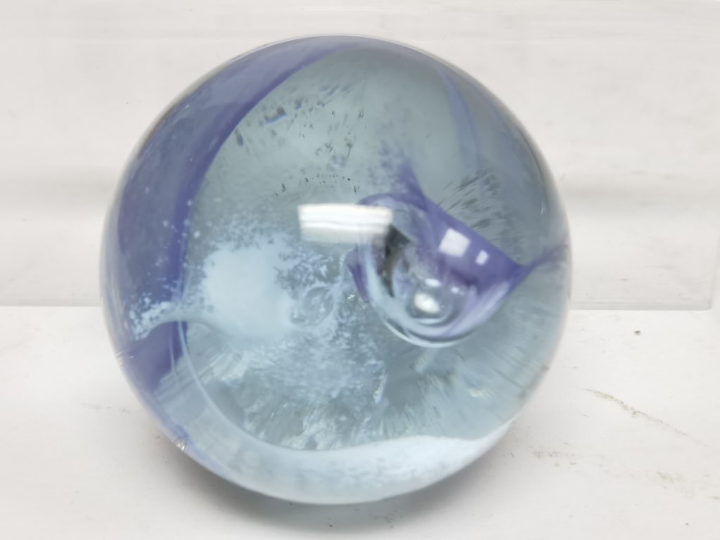Caithness Scotland "Moon Crystal" Glass Paperweight (1 of 5)