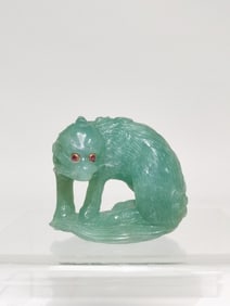 Russian Carved Aventurine Figurine, St. Petersburg
