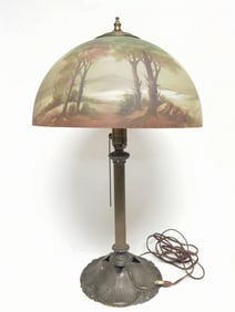 Antique Pittsburgh Obverse Painted Lamp