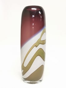 Vintage Poland Boca Art Glass Vase