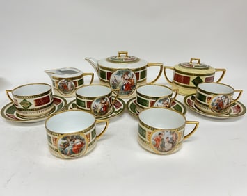 (13) Vintage Royal Vienna Style Porcelain Tea Ware