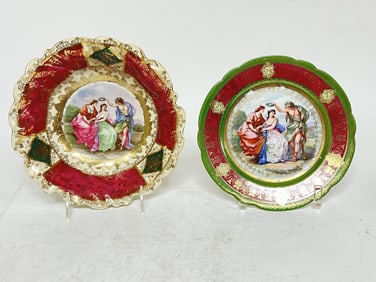 (2) Royal Vienna Style Porcelain Plates