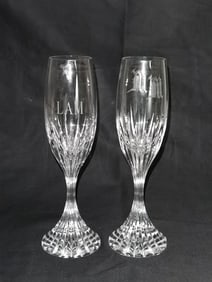 Pr. of Baccarat Crystal Champagne Flutes