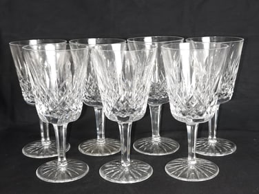 (7) Waterford Crystal "Lismore" Wine Glasses