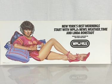 WPLJ Radio NY 1979 Linda Ronstadt Subway Poster