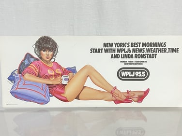 WPLJ Radio NY 1979 Linda Ronstadt Subway Poster