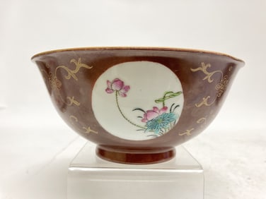 19-20th C. Chinese Porcelain Paste Glaze Famille Rose Bowl
