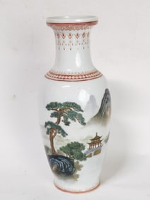 1960-80 Chinese Porcelain Famille Rose Vase