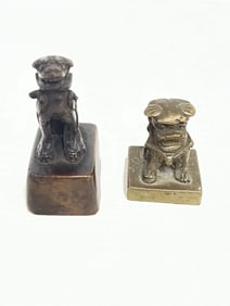 (2) Qing Chinese Bronze Seals