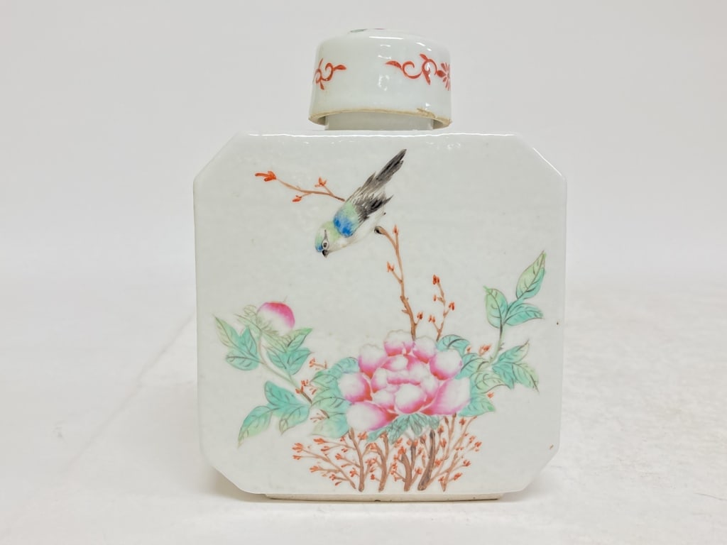 19th C. Chinese Porcelain Famille Rose Tea Caddy (1 of 6)