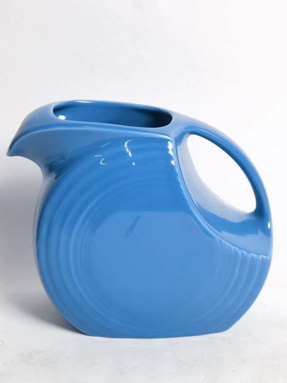 Contemporary Fiesta Blue Disk Pitcher (1 of 5)