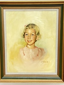 Girl Portrait Oil Painting on Canvas by Gittins