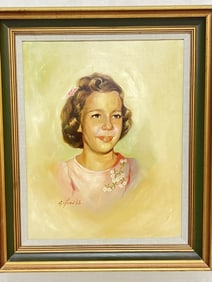 Girl Portrait Oil Painting on Canvas by Gittins