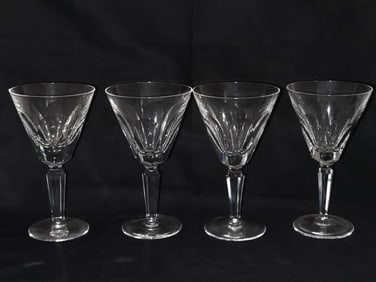 (4) Waterford Crystal "Sheila" Wine Glasses