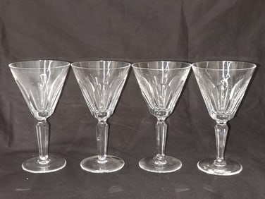 (4) Waterford Crystal "Sheila" Wine Glasses
