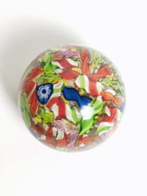 Vintage Murano Italy Millefiori Glass Paperweight