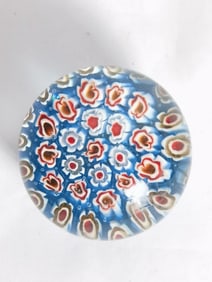 Murano Italy Millefiori Glass Paperweight