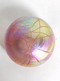Vintage Gary Levay Studio Iridescent Glass Paperweight
