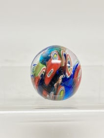 Murano Italy Millefiori Glass Paperweight