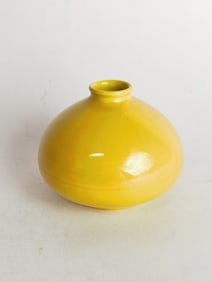 19-20th C. Chinese Porcelain Yellow Glaze Water Ho