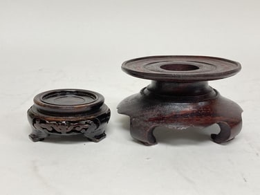 (2) Chinese Wood Carved Stands
