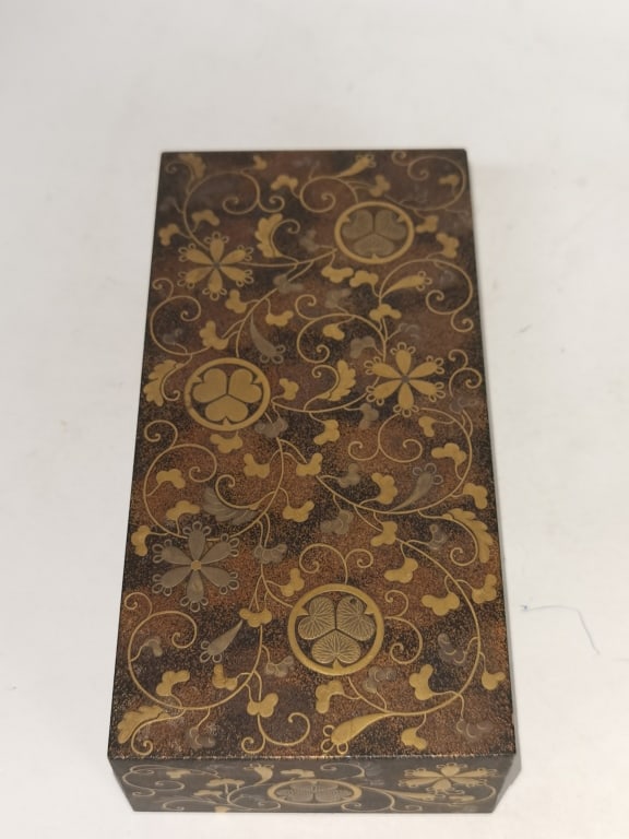 19th C. Japanese Maki-e Floral Box (1 of 4)