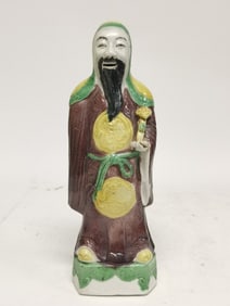 19-20th C. Chinese Porcelain Sancai Figurine