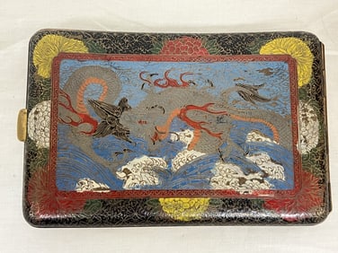 19th C. Japanese Gilt Cloisonne Cigarette Box