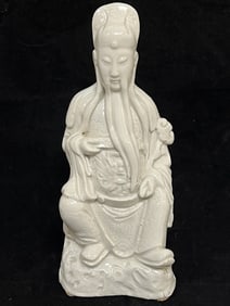 Qing Chinese Porcelain Blanc de Chine Fortune God