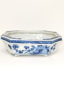 Qing Chinese Porcelain B&W Narcissus Planter