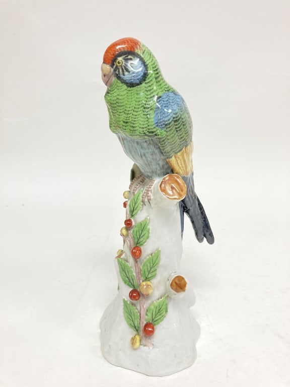 Antique Samson France Porcelain Parrot: Antique Samson France Porcelain Parrot, 8.5in