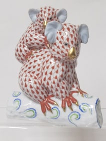 Herend Hungary Porcelain Red Koala Figurine