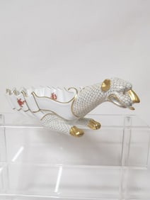 Herend Hungary Porcelain Gold Dynasty Dragon Dish