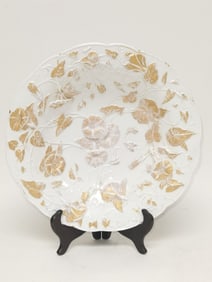 Meissen Germany Porcelain Lily Motif Shallow Bowl