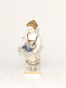 19th C. Meissen Germany Porcelain Maiden Figurine