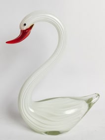 Vintage Murano Italy Art Glass Swan