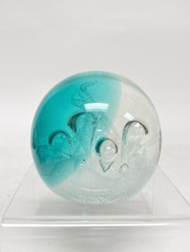 1994 Caithness Scotland "Silver Jubilee" Glass Paperweight